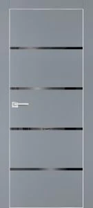 Межкомнатная дверь PX-17  AL кромка с 4-х ст. Серый матовый